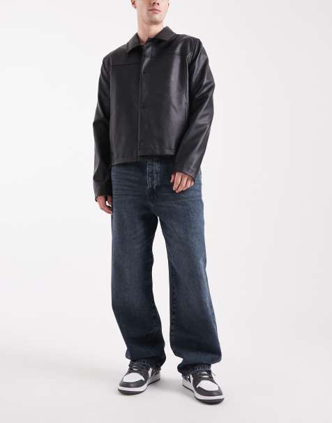 ONLY & SONS Fade loose fit jeans in blue black