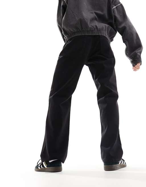 Only & Sons Fade rigid loose fit jeans in black wash, 3 of 5