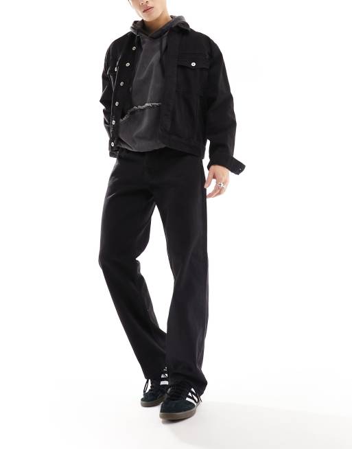 Only & Sons - Fade - Stijve losvallende jeans in zwarte wassing, 5 van 5