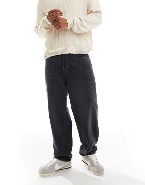 ONLY & SONS - Fade - Stugge losvallende jeans in donkergrijs - view 1