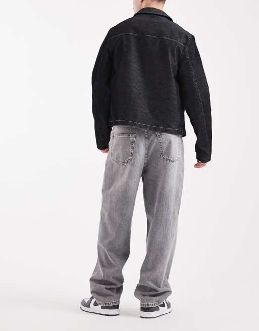ONLY & SONS - Falmet grå jeans i løstsiddende pasform, 2 af 5