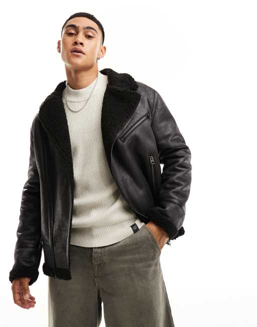 Mens aviator jacket top asos