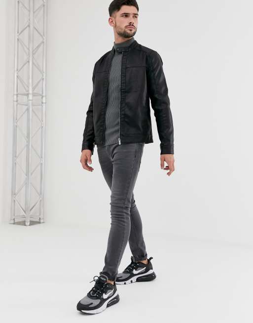 Only & Sons faux leather racer jacket, 4 of 4