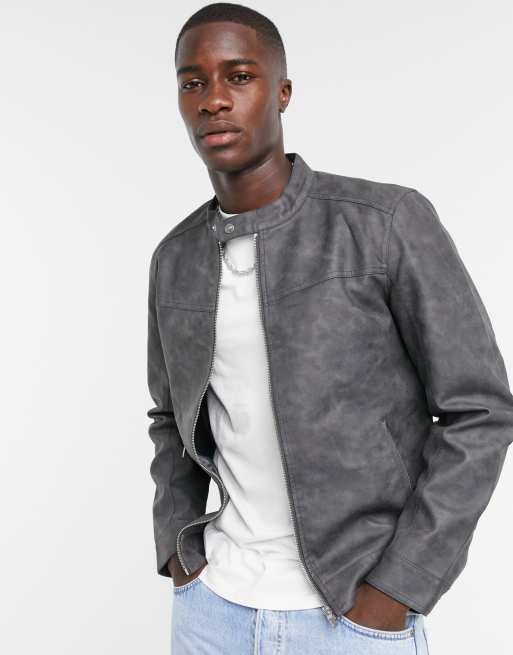 Suede racer jacket sale