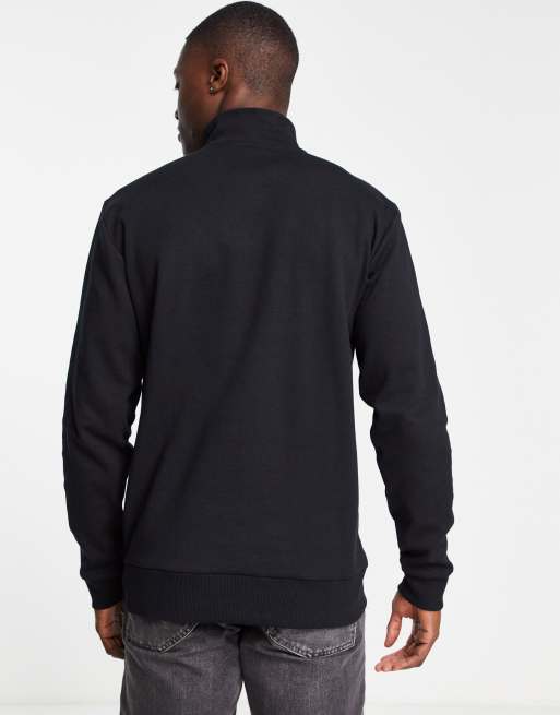 Only & Sons - Felpa accollata nera con bottoni a pressione in coordinato, 2 di 4
