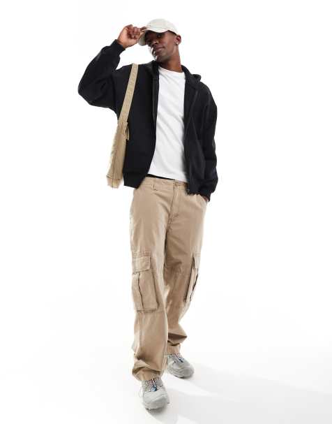 Only & Sons - Felpa oversize nera con cappuccio e zip - view 1