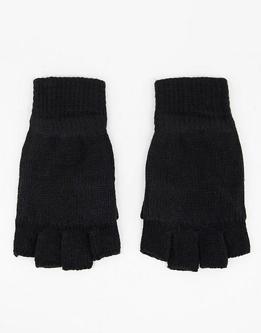Men Gloves/Only & Sons fingerless gloves in black 