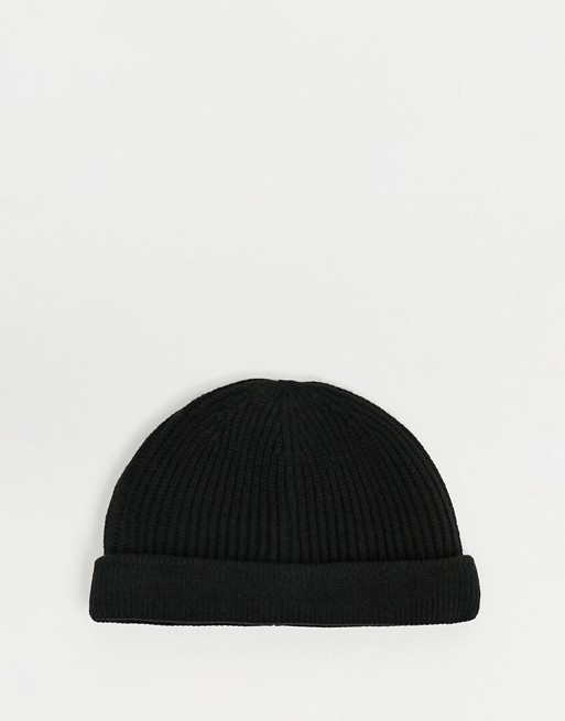 Only & Sons fisherman beanie in black