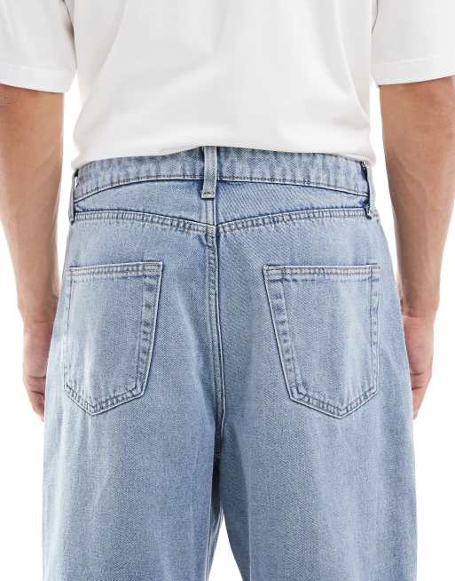 ONLY & SONS Five baggy fit jeans in light blue denim