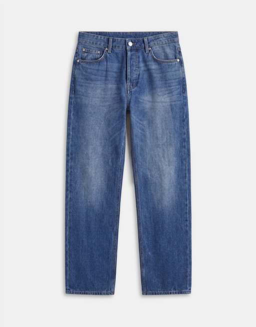 ONLY & SONS Five baggy fit jeans in mid blue denim, 6 of 9