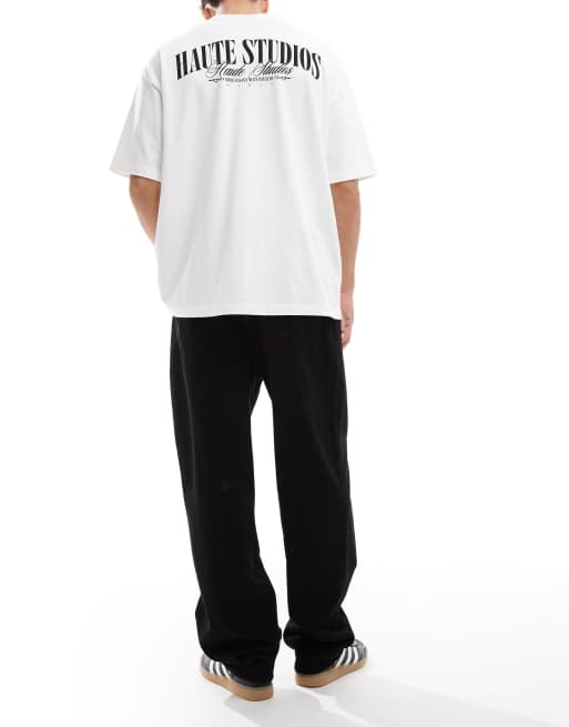 ONLY & SONS Five baggy fit jeans in washed black