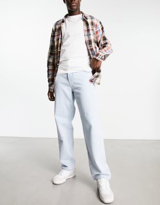 Only & Sons – Five – Jeans mit weitem Bein in blauer Vintage-Waschung  