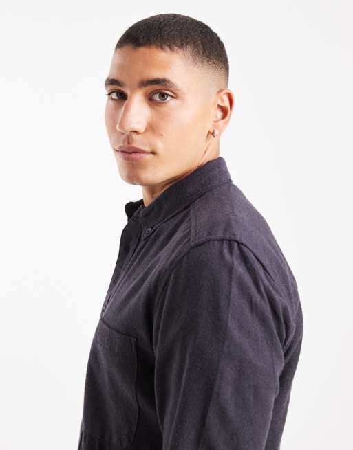Only & Sons flannel shirt in black, 4 of 5
