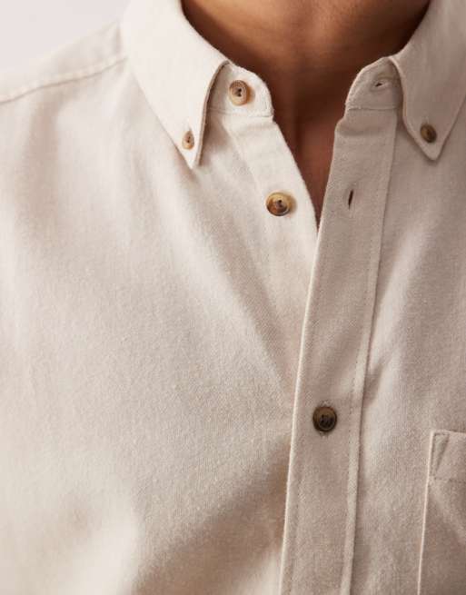 Only & Sons flannel shirt in ecru, 2 of 5