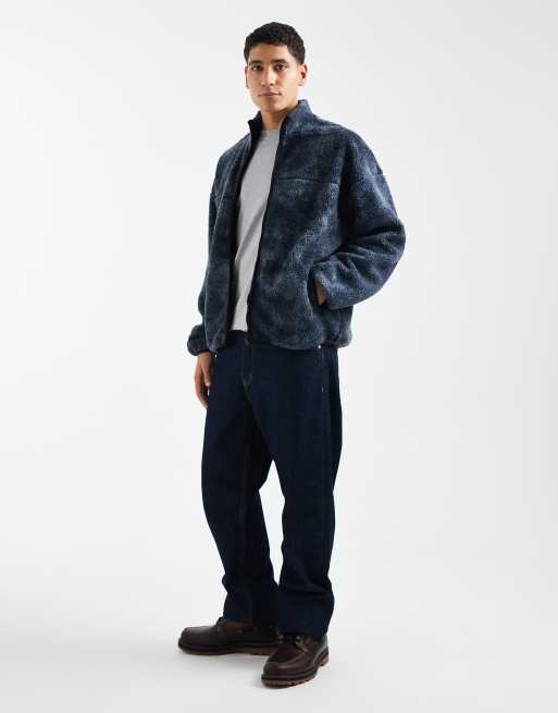 ONLY & SONS - Fleece med sort/blåt camouflageprint, 2 af 5