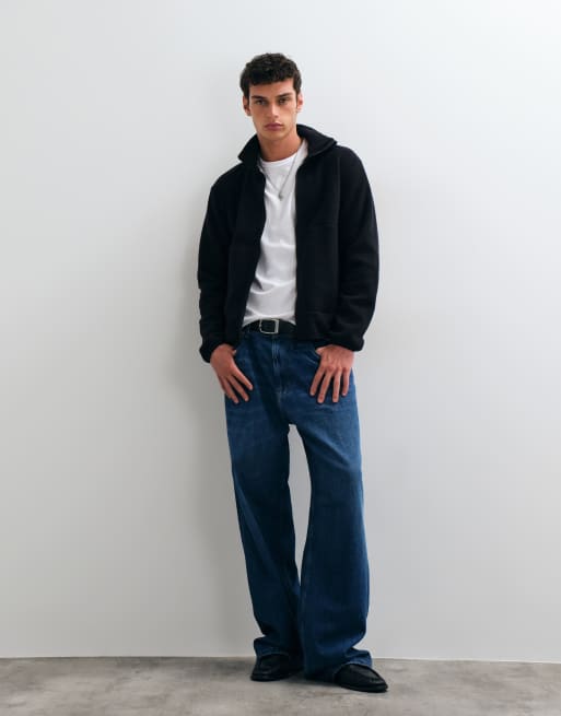 ONLY & SONS Fleece mit Stehkragen in Schwarz, 2 von 5