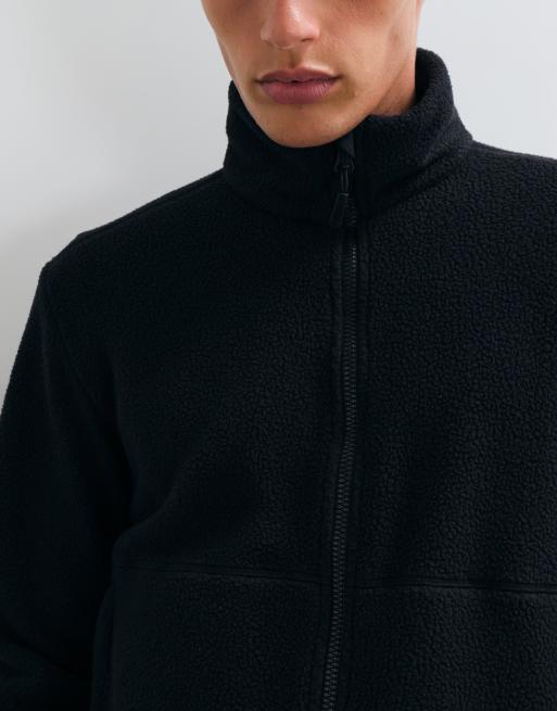ONLY & SONS Fleece mit Stehkragen in Schwarz, 4 von 5