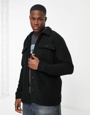 mens fleece overshirt