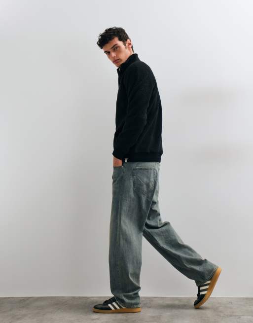 ONLY & SONS - forro polar con media cremallera en negro, 4 de 5