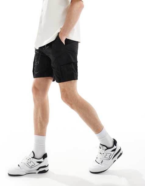 ONLY & SONS – Funktionale Cargo-Shorts zum Reinschlüpfen in Schwarz - view 1