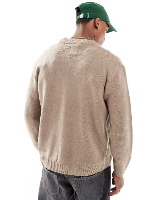 ONLY & SONS - Gebreid vest met verlaagde schouders in taupe, 2 van 4
