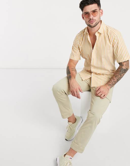 Only Sons Gestreiftes Hemd Mit Kurzen Armeln Asos