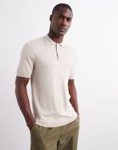 ONLY & SONS – Gestricktes Polohemd in Ecru - view 1