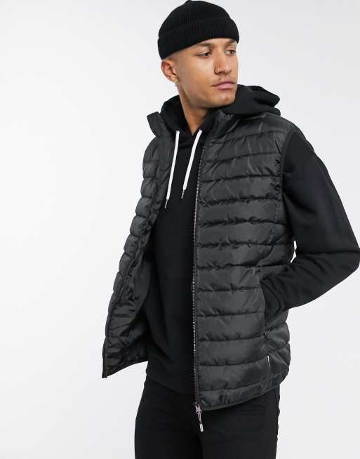 Only & Sons - Gewatteerde bodywarmer in zwart