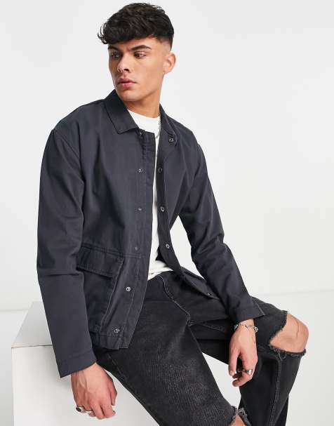 Giacca leggera bianca con stampa sulla schiena Asos Uomo Abbigliamento Cappotti e giubbotti Giacche Giacche estive 