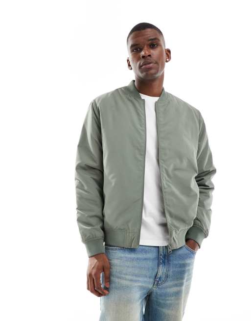 ONLY & SONS - Giacca bomber verde salvia con zip