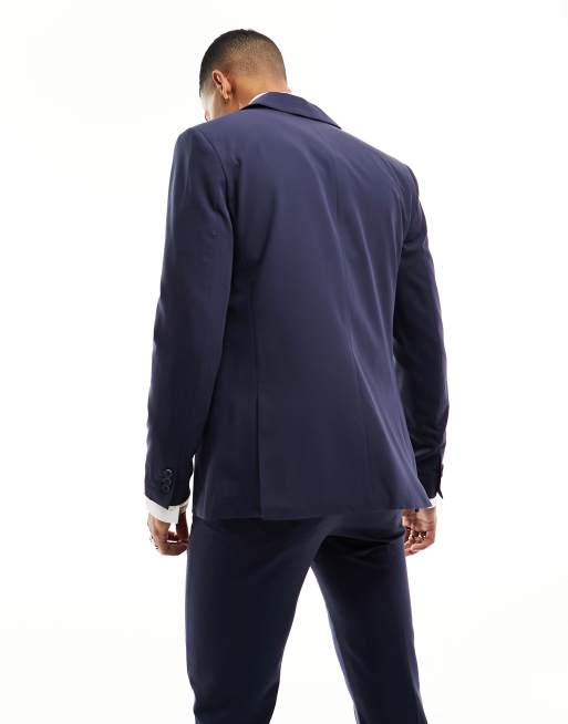 Only & Sons - Giacca da abito slim blu navy scuro, 4 di 5