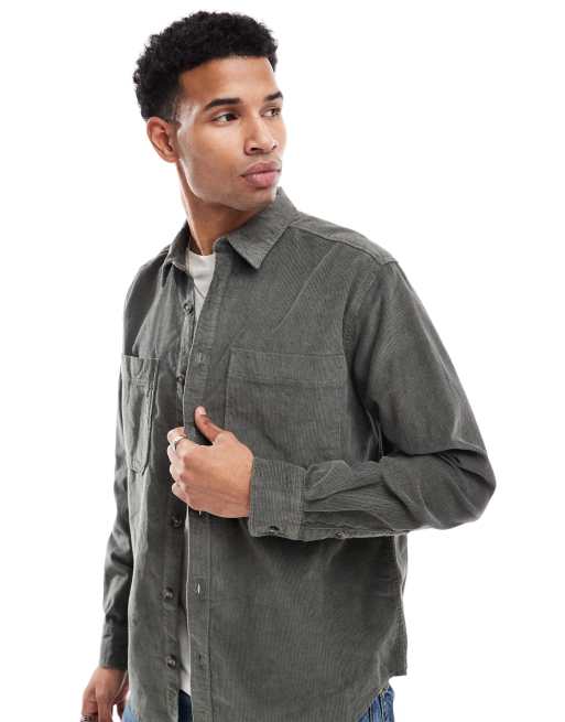 ONLY & SONS - Giacca in tessuto a coste color antracite