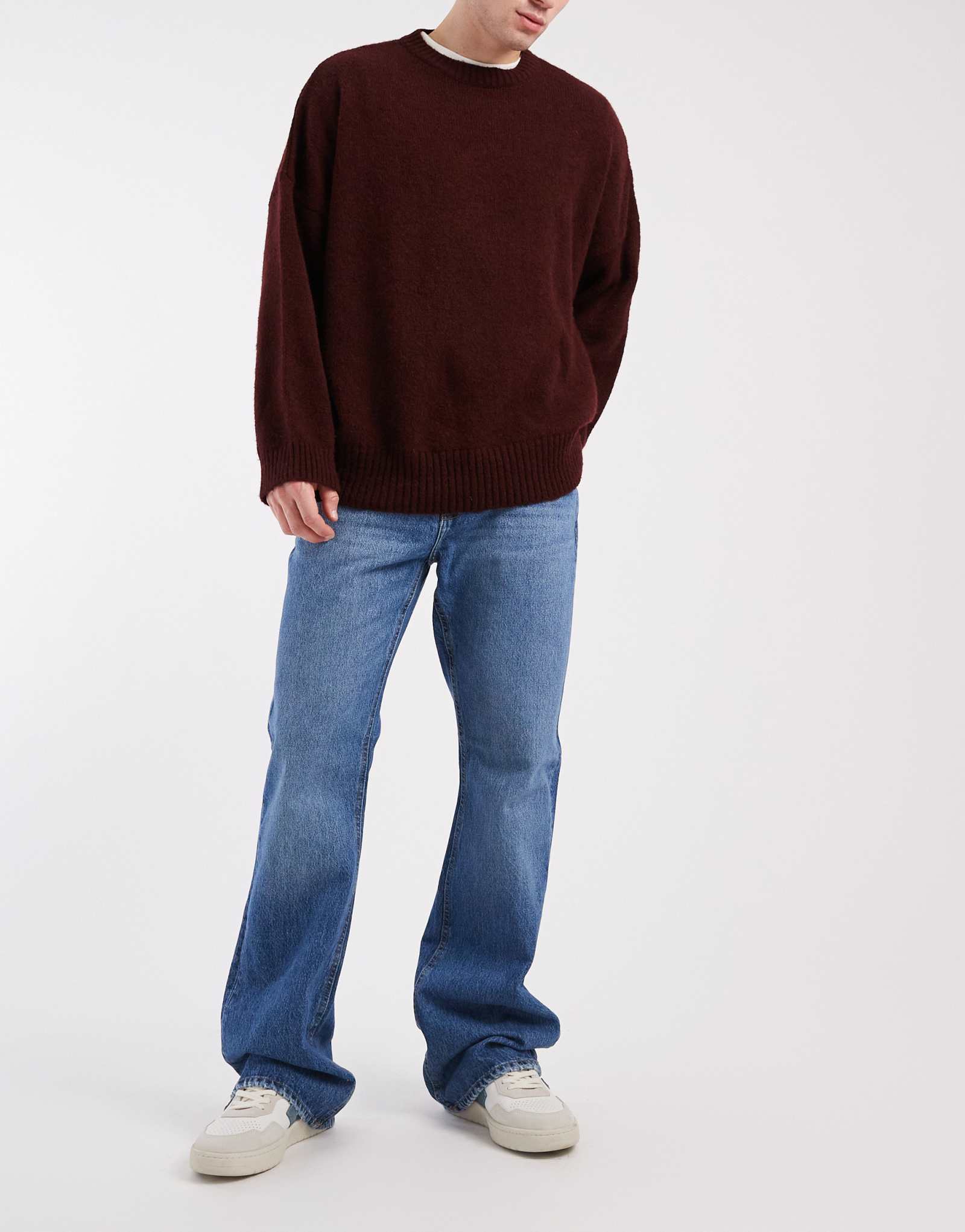 Джинсы ONLY &SONS Gibb bootcut fit из джинсовой ткани среднего синего цвета