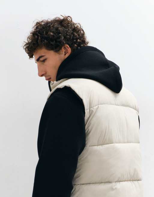 ONLY & SONS gilet imbottito color crema, 4 di 5