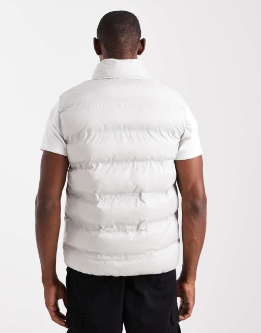 ONLY & SONS - Gilet trapuntato grigio chiaro, 3 di 5