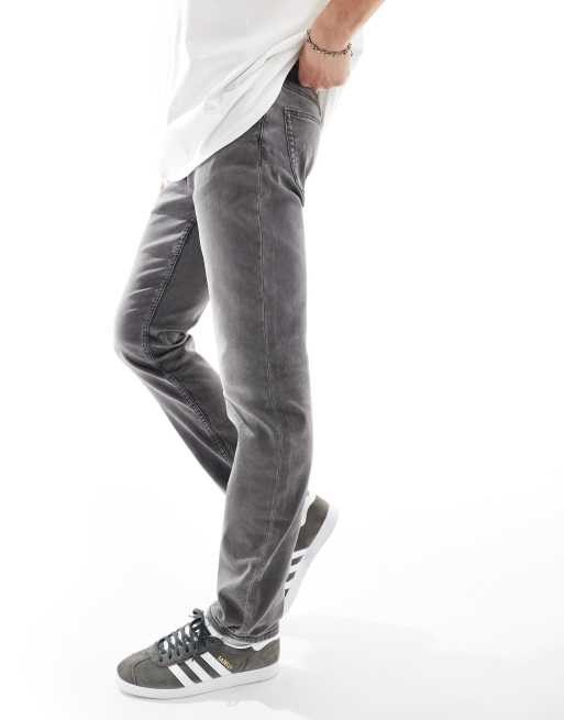 Only & Sons - Grå jeans med stretch i slim fit, 4 af 5
