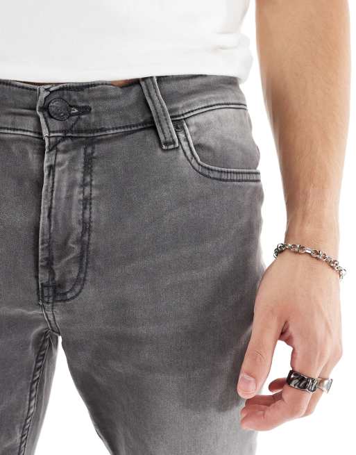 Only & Sons - Grå jeans med stretch i slim fit, 5 af 5
