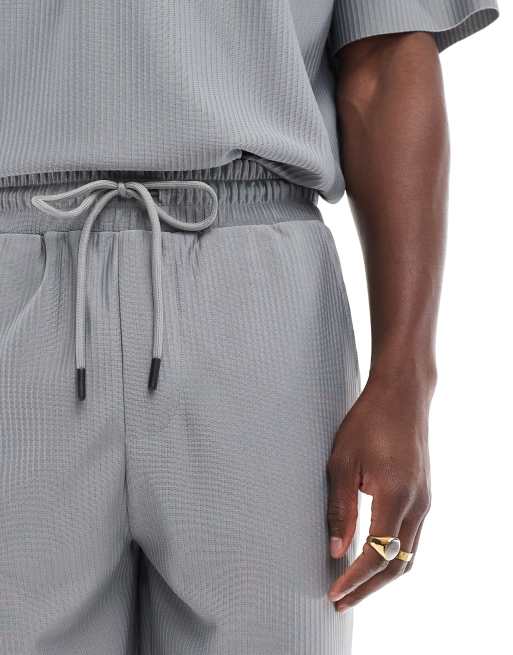 Only & Sons – Grå, plisserade shorts, del av set, 4 av 5