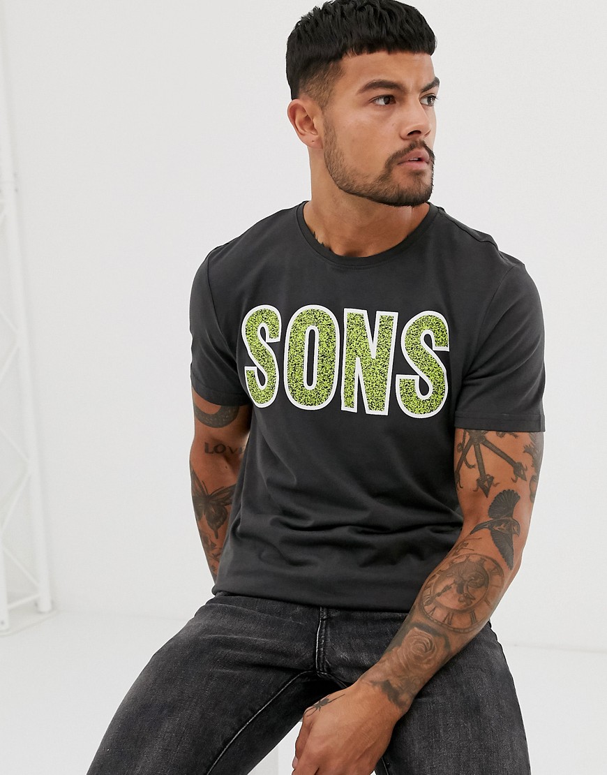 Only & Sons - Grå t-shirt med logo