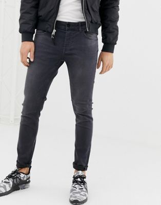 Only & Sons - Grå wash jeans i skinny pasform