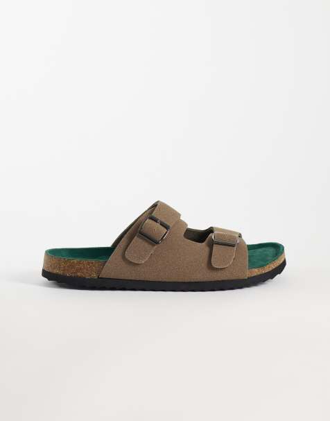 ONLY & SONS - Gråbeige mule-sandaler i imiteret ruskind - view 1