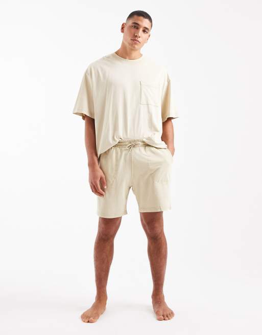 ONLY & SONS – Gräddvit mys-t-shirt i oversize, del av set, 2 av 5