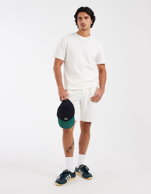 ONLY & SONS – Gräddvit, texturstickad t-shirt, del av set, 2 av 5