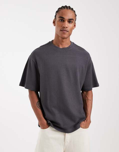 ONLY & SONS – Grafitowy profilowany T-shirt oversize - view 1