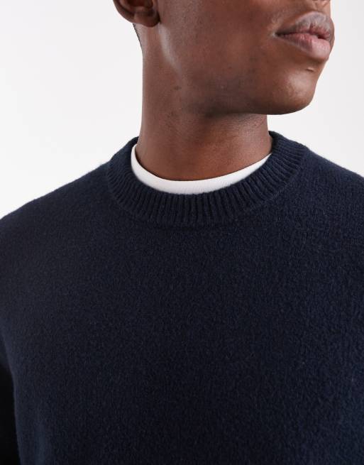 ONLY & SONS – Granatowy luźny sweter z okrągłym dekoltem, 5 z 5