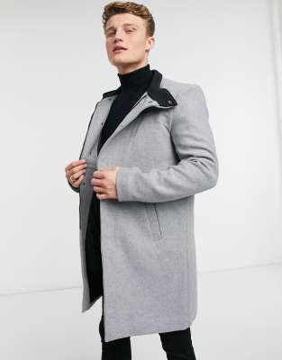 Only Sons Grauer Mantel Mit Stehkragen Hnam Morelos
