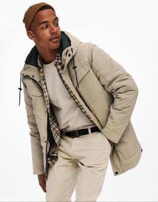 beige parkas