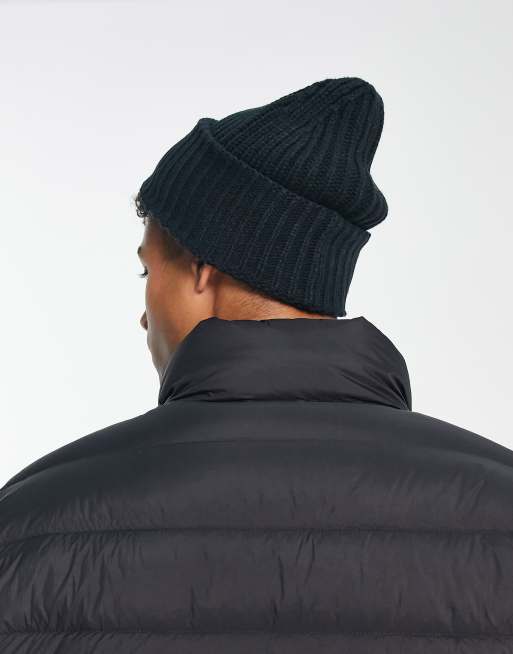Only & Sons heavy knit beanie in navy , 3 of 4