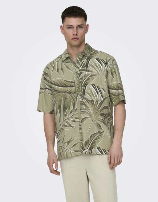 ONLY & SONS – Hemd in Teegrün