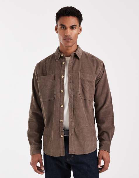 ONLY & SONS – Hemdjacke aus Cord in Hellbraun - view 1